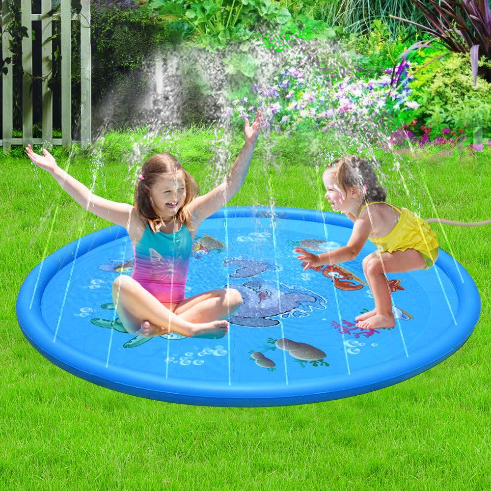 Splash and spray children's water pool mat