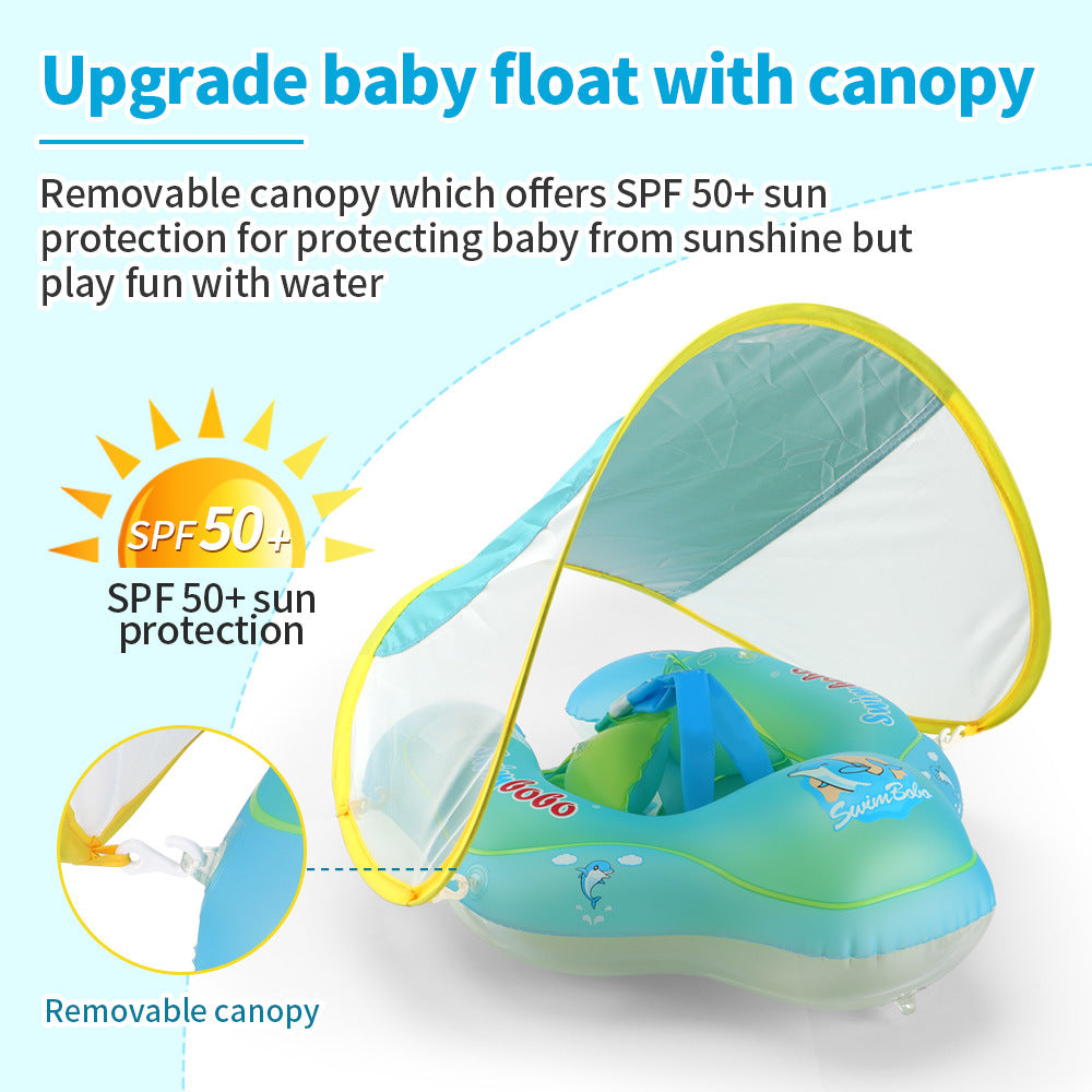 Infant floating swimming pool with sunshade protection"