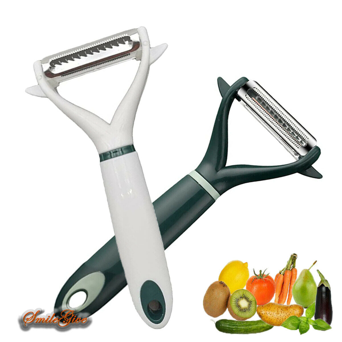 different color variants 2 In 1 Vegetable Fruit peeler