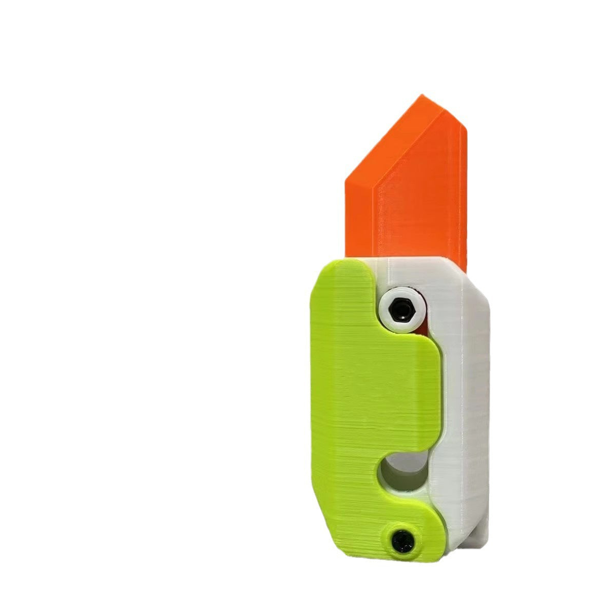 cute gravity knife fidget toy for play in white and green colour