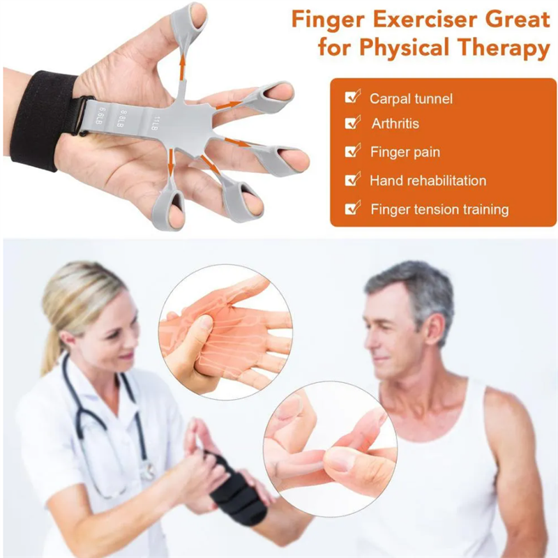 adjustable finger exerciser for physical therapy