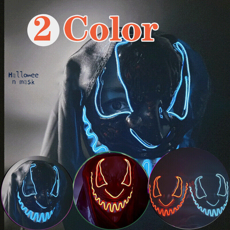 scary and spooky halloween led lights halloween mask 