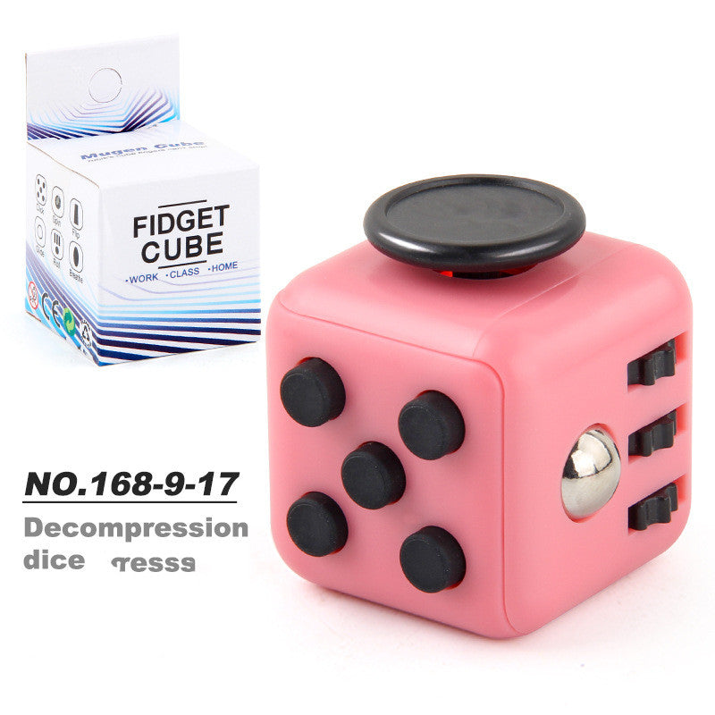 stress relief cube in pink color