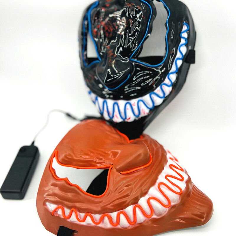 spooky and scary halloween led light mask in two colours