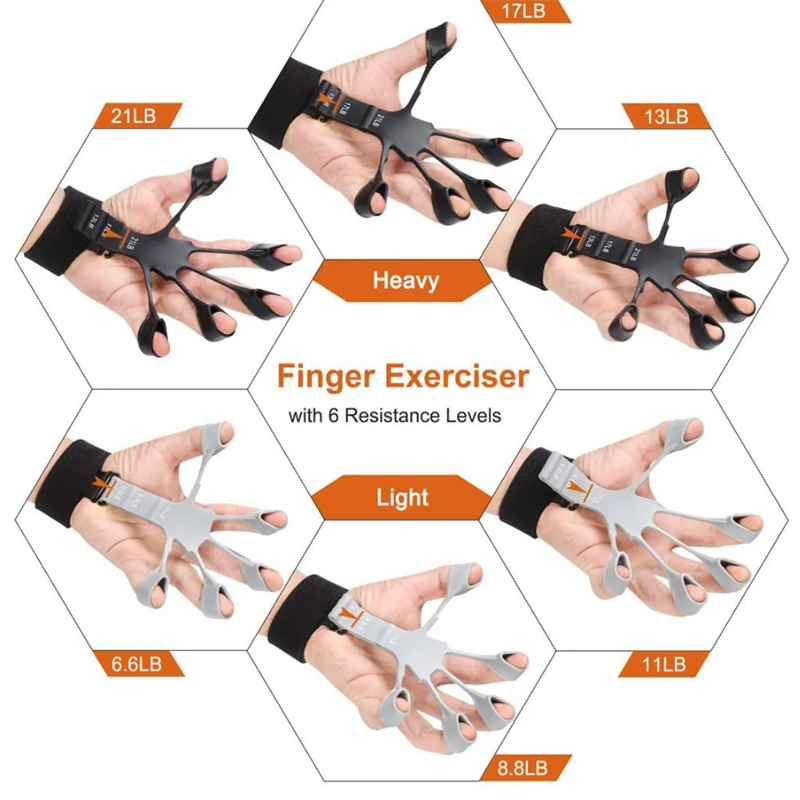 adjustable finger exerciser with 6 resistance level