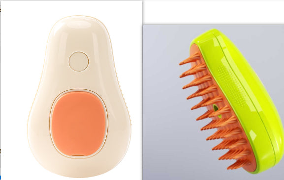 Steam Massage Cat Brush Grooming for Cats Avocado Shape Steamy Cat Brush - No More Fur Anywhere