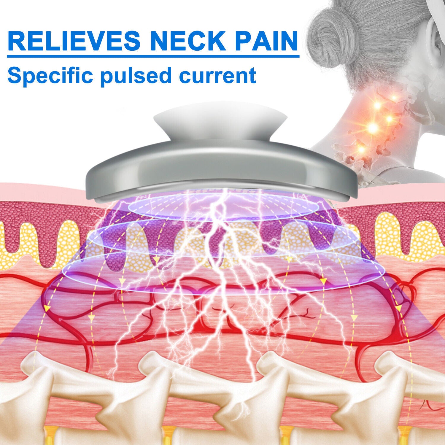 Electronic cervical massager relieves fast pain