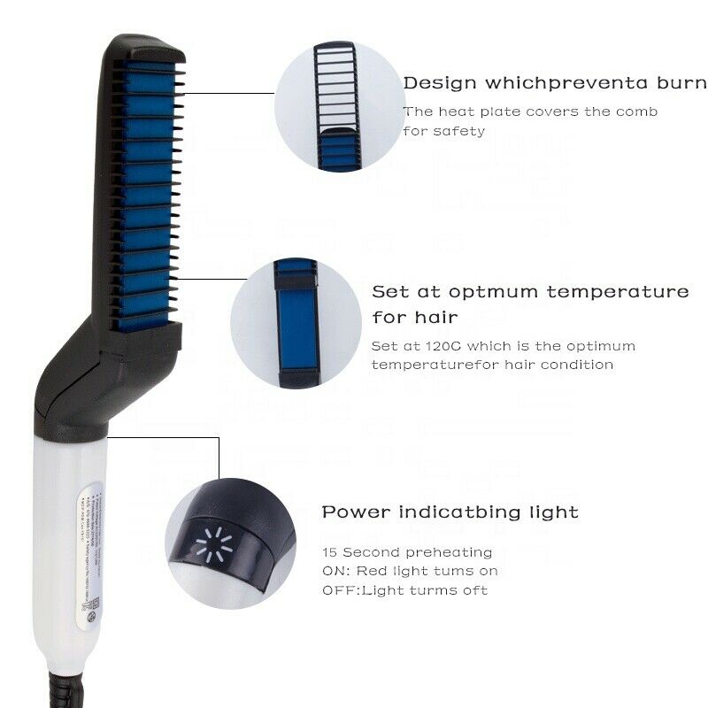 Men's hair and beard care with a multifunctional comb